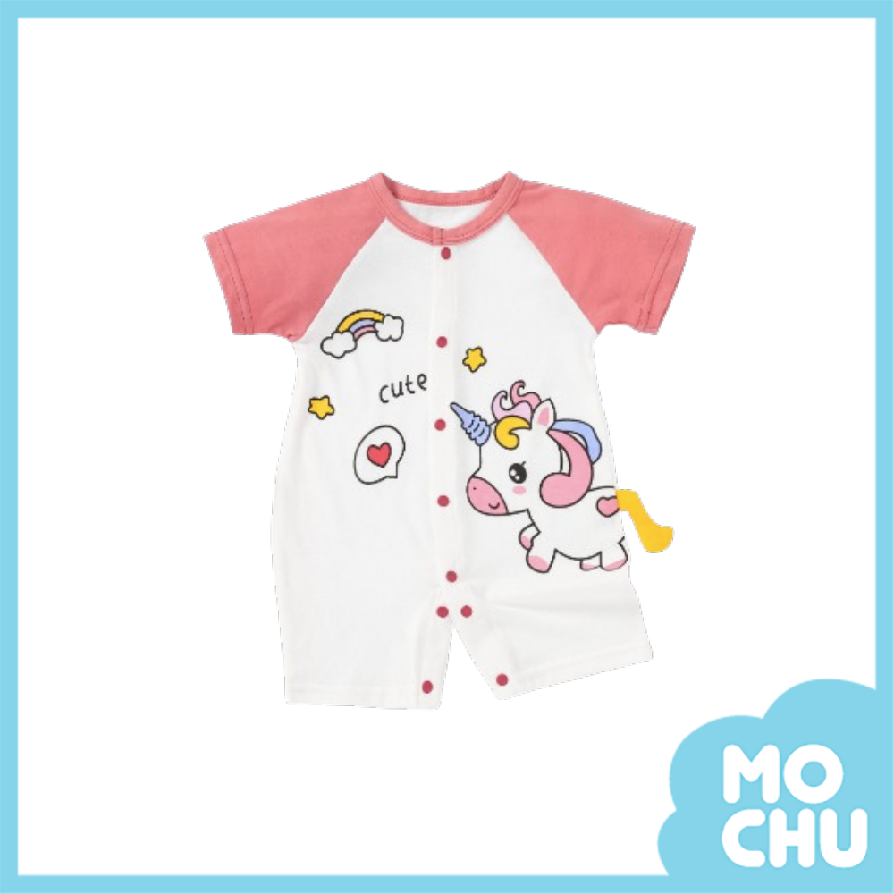 愛心獨角獸短袖連身衣