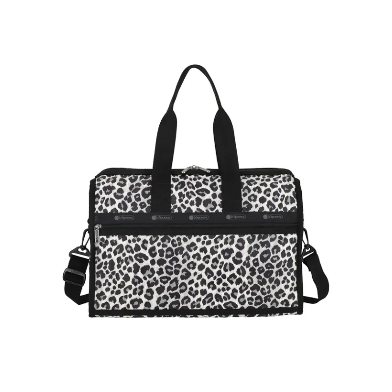 DELUXE 中型旅行袋 (NEUTRAL LEOPARD)