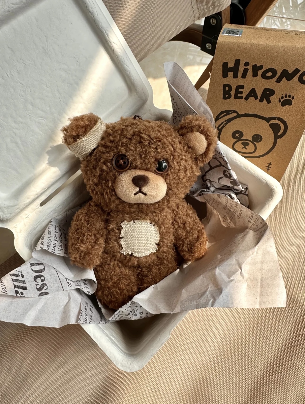 POP MART 泡泡瑪特 HIRONO 小野熊毛絨公仔