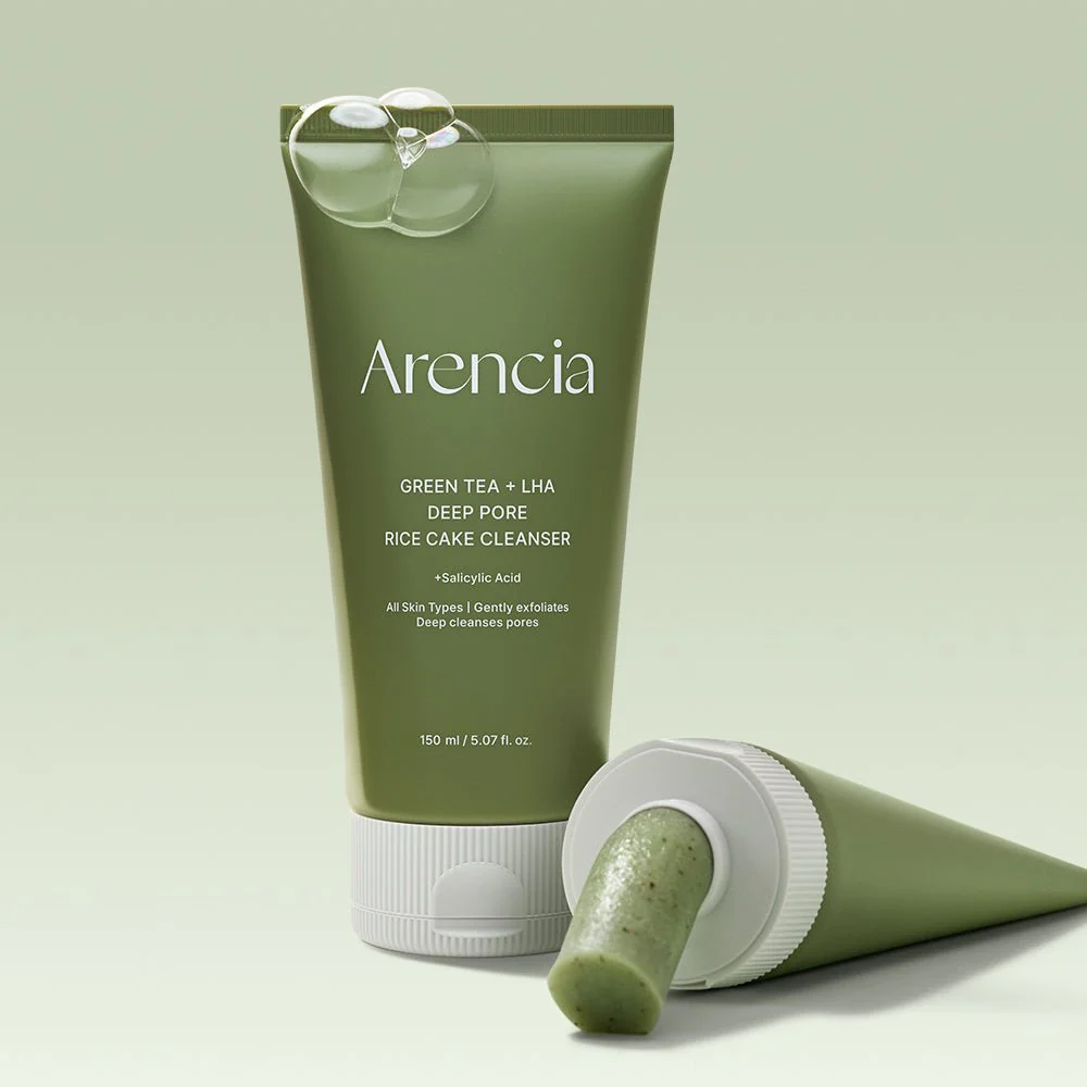Arencia Green Tea+LHA Deep Pore Rice Cake Cleanser 150g