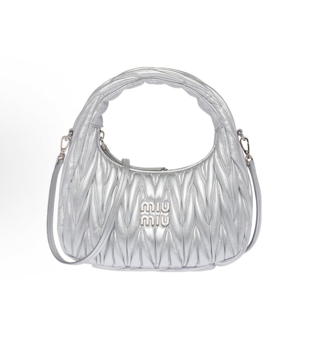 MIUMIU Wander Matelassé 納帕皮革半月小型手袋