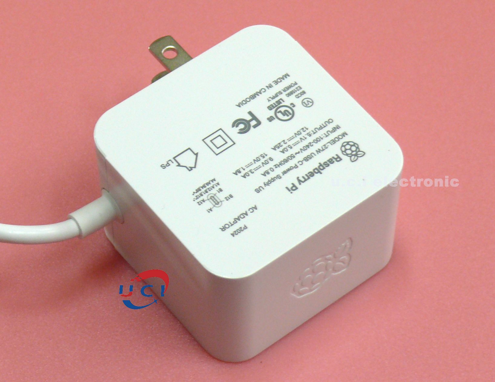 【UCI電子】(Z-1) 樹莓派5代5V5A官方電源 Raspberry Pi 5 27W USB-C原裝電源適配器