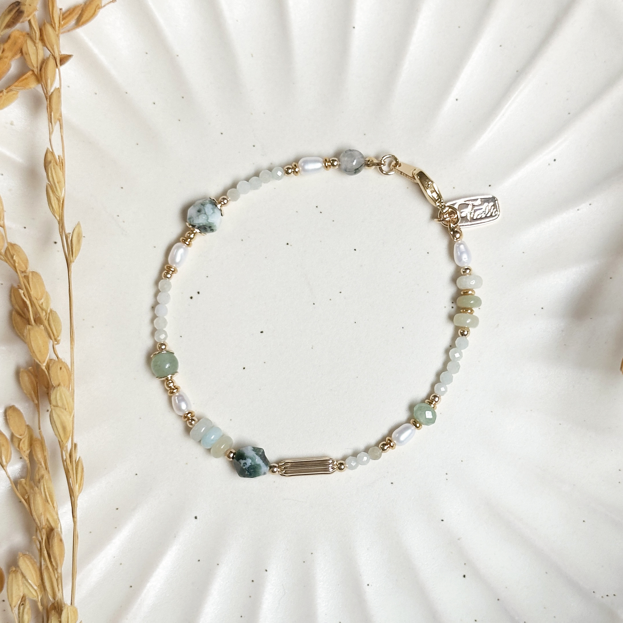 生日花 · 貳月捌 · 土馬騣 – 水草瑪瑙 – 手鍊