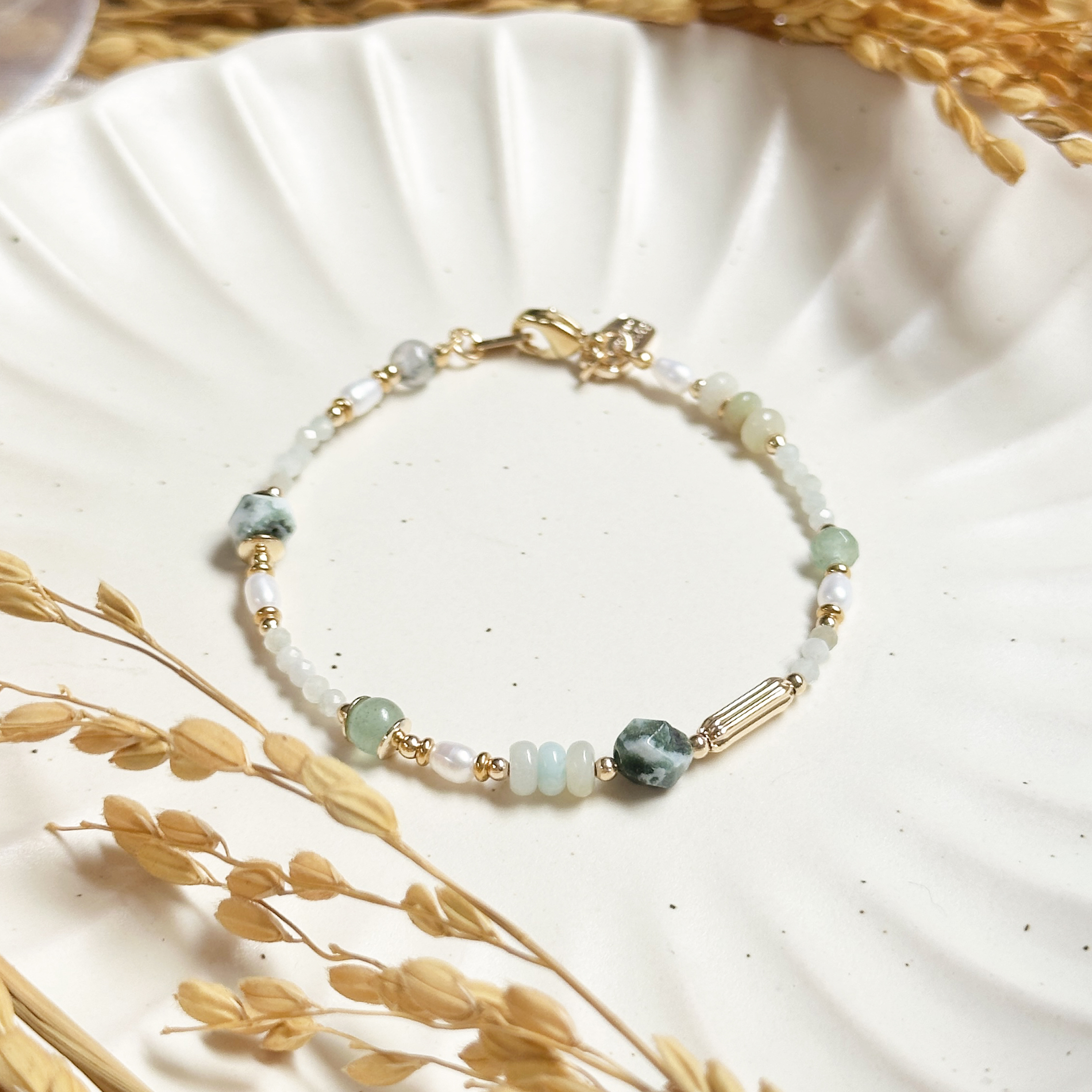 生日花 · 貳月捌 · 土馬騣 – 水草瑪瑙 – 手鍊