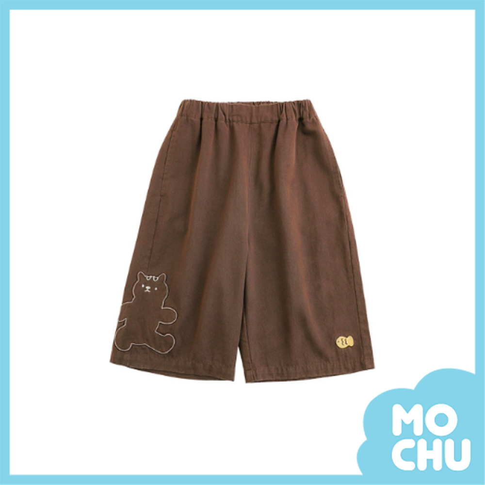 貓咪貼布休閒七分褲(二色)
