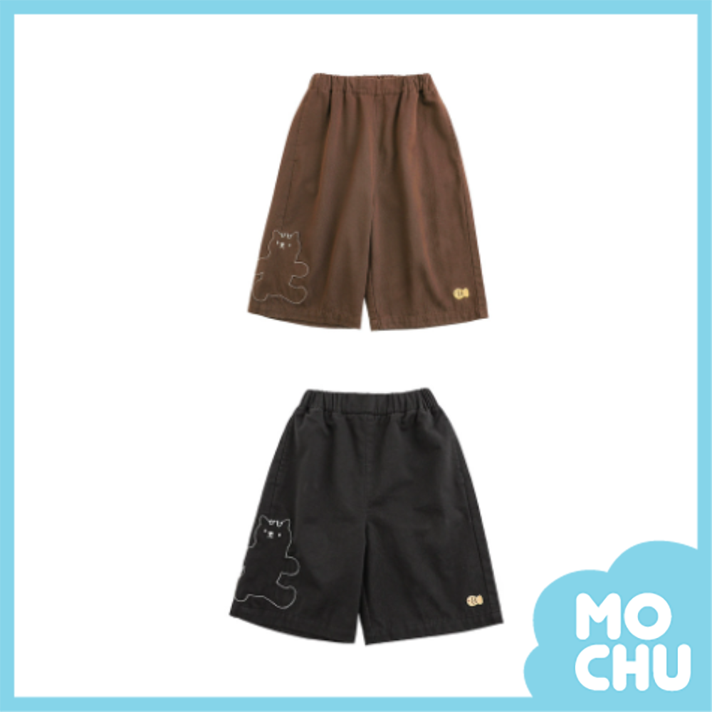 貓咪貼布休閒七分褲(二色)