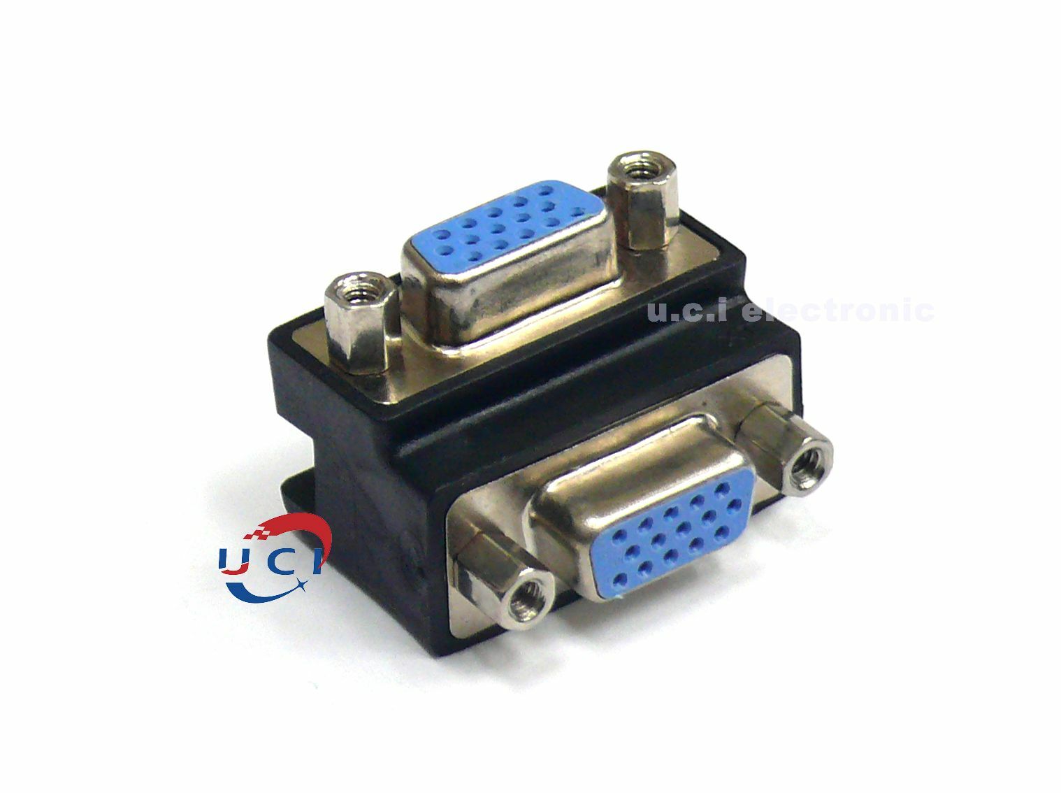 【UCI電子】(二H-2) RS232轉接頭母對母90度RS232電腦串口 DB9 九針L型直角90度彎頭免焊轉換頭