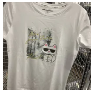 [S] KARL LAGERFELD WHITE CHOUPETTE IN PARIS TEE, L4WHC056-WHT (SKL1289)