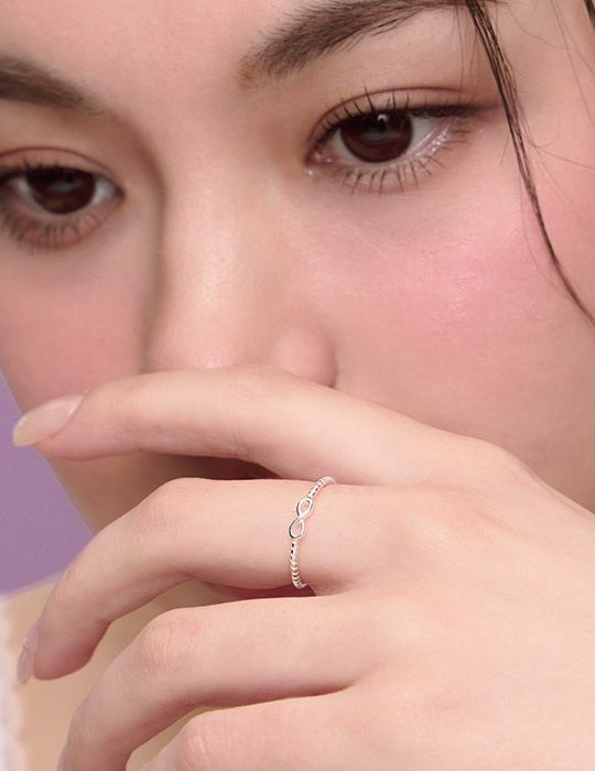 【925純銀】祝福無限可調式戒指