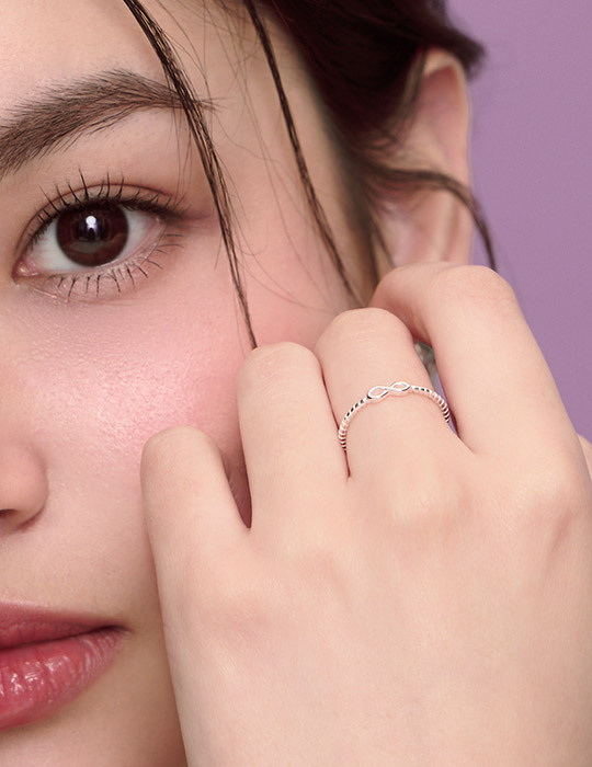 【925純銀】祝福無限可調式戒指