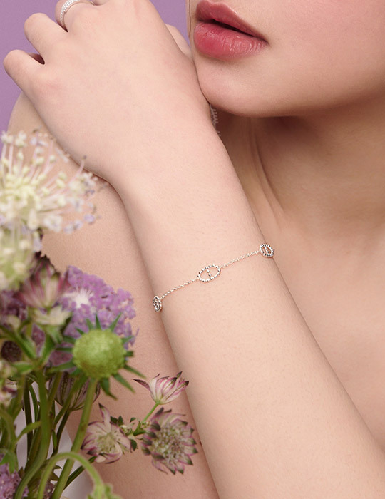 【925純銀】浪漫小豬鼻手鍊