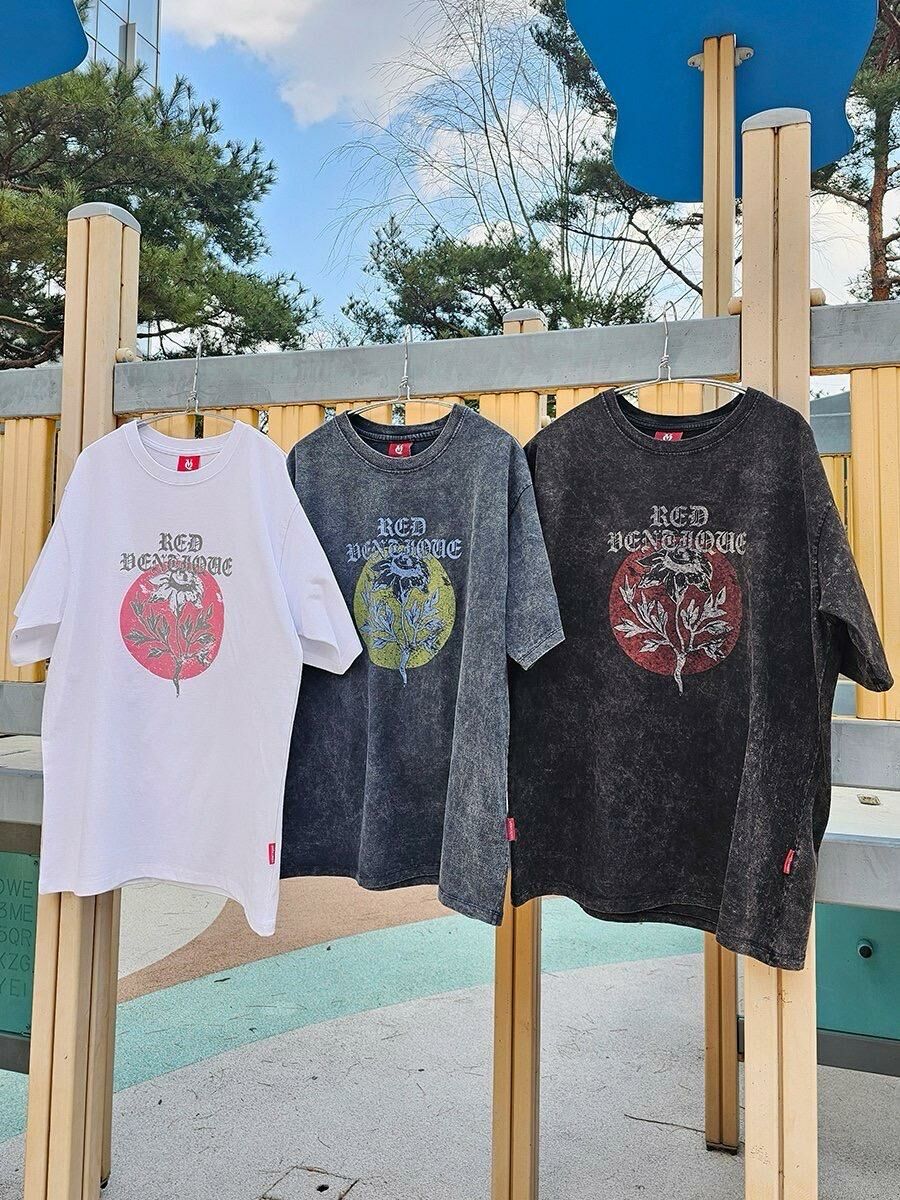 洗水英文字圖案短袖Tee VENTIQUE-055T