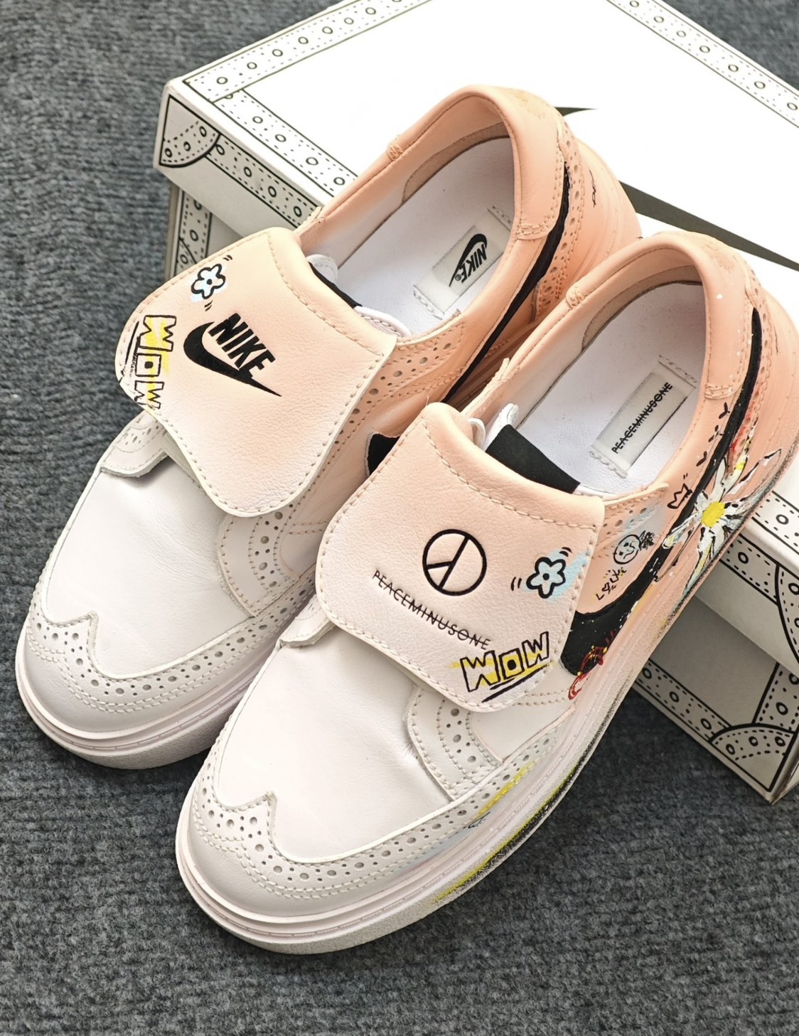 【訂製鞋款】Peaceminusone x Nike Kwondo 4 烏托邦幻想時尚 小雛菊 權志龍3.0 DH2482100