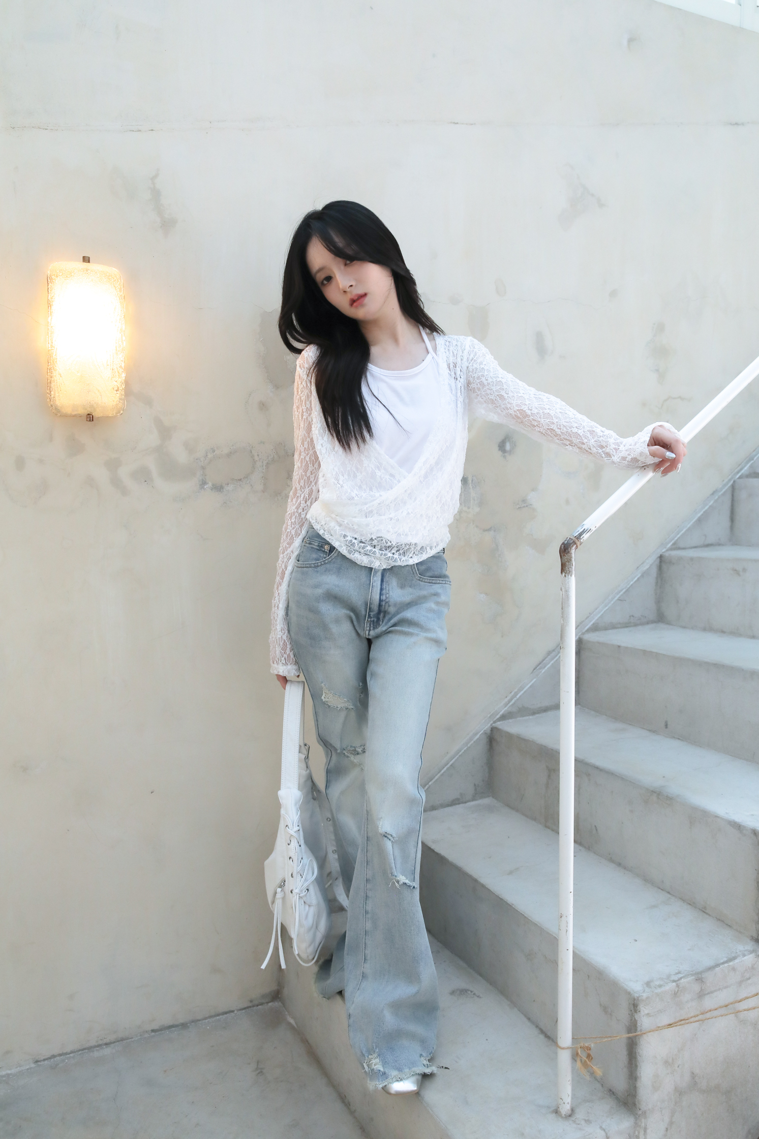 Lace Wrap Tee #上衣