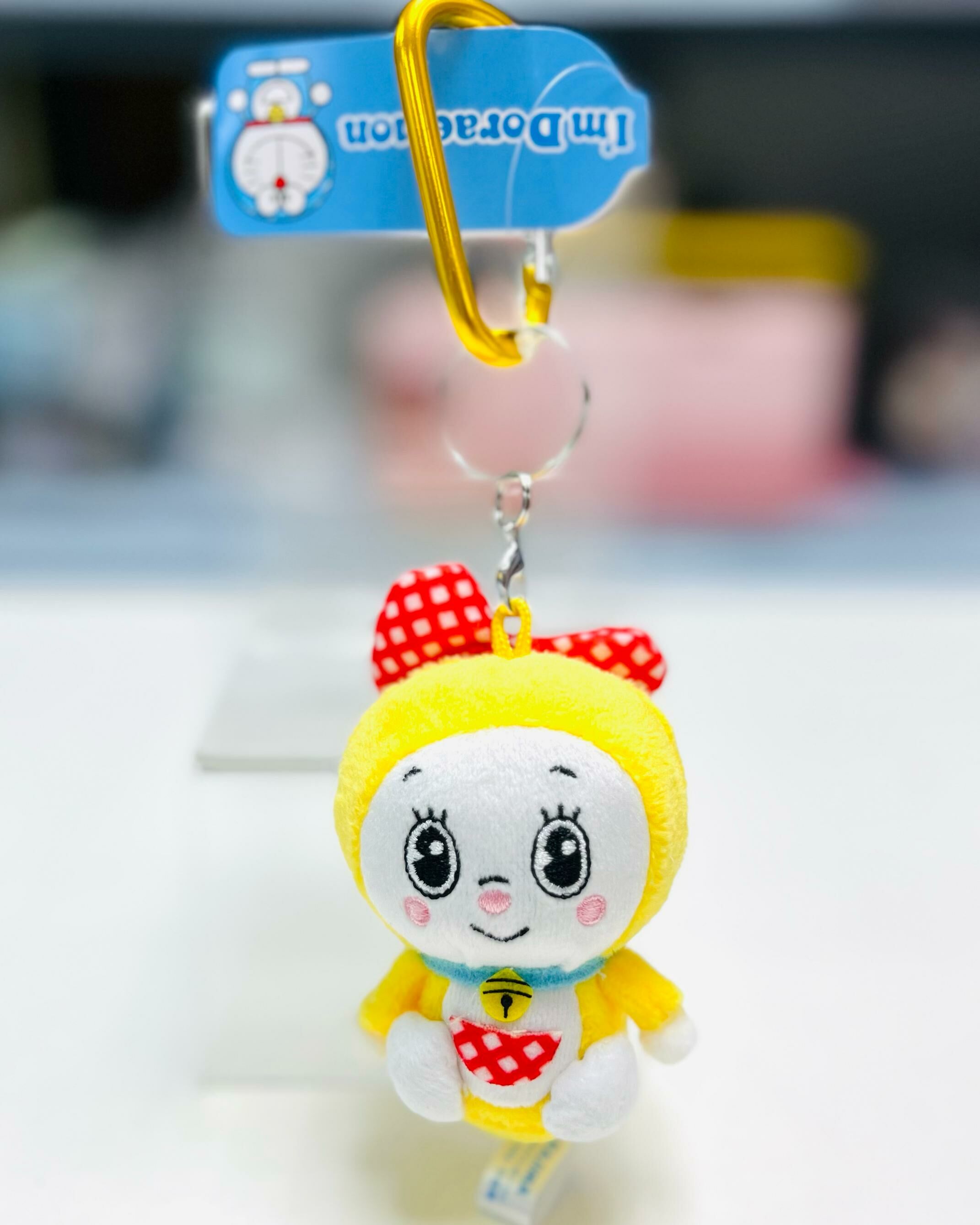 Doraemon Dorami-chan Carabiner Mascot Plush Keychain Yellow