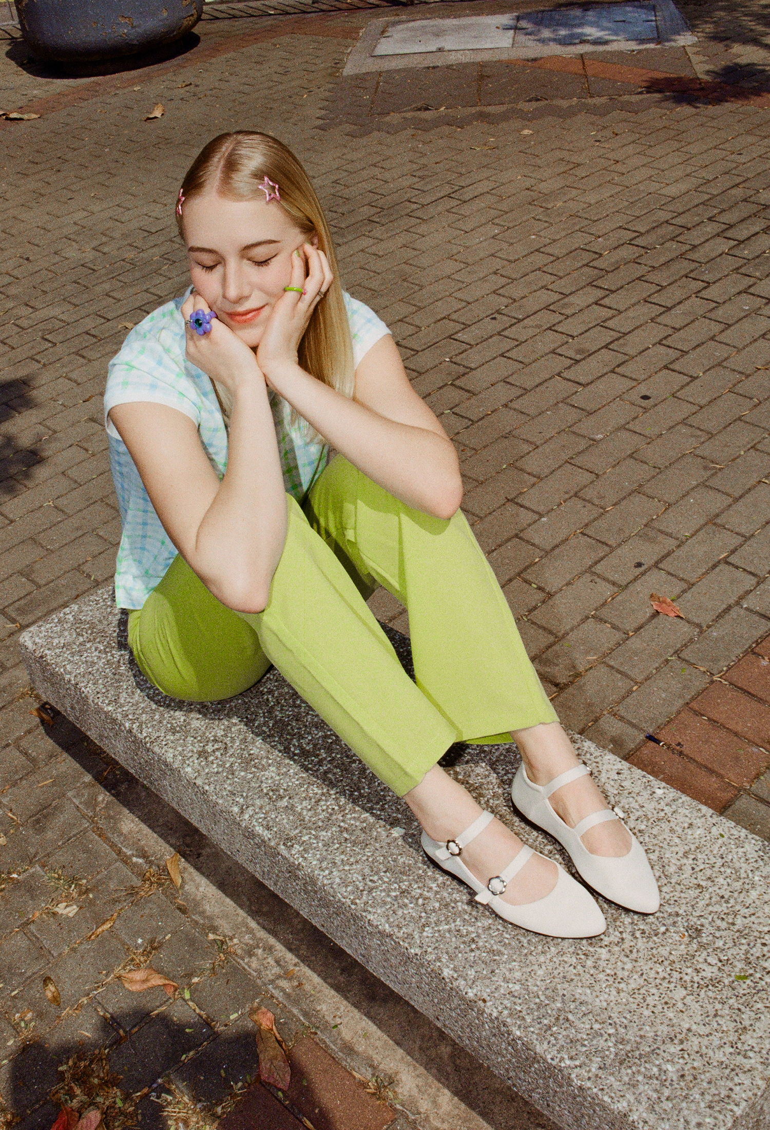 黛西平底鞋 杏仁白