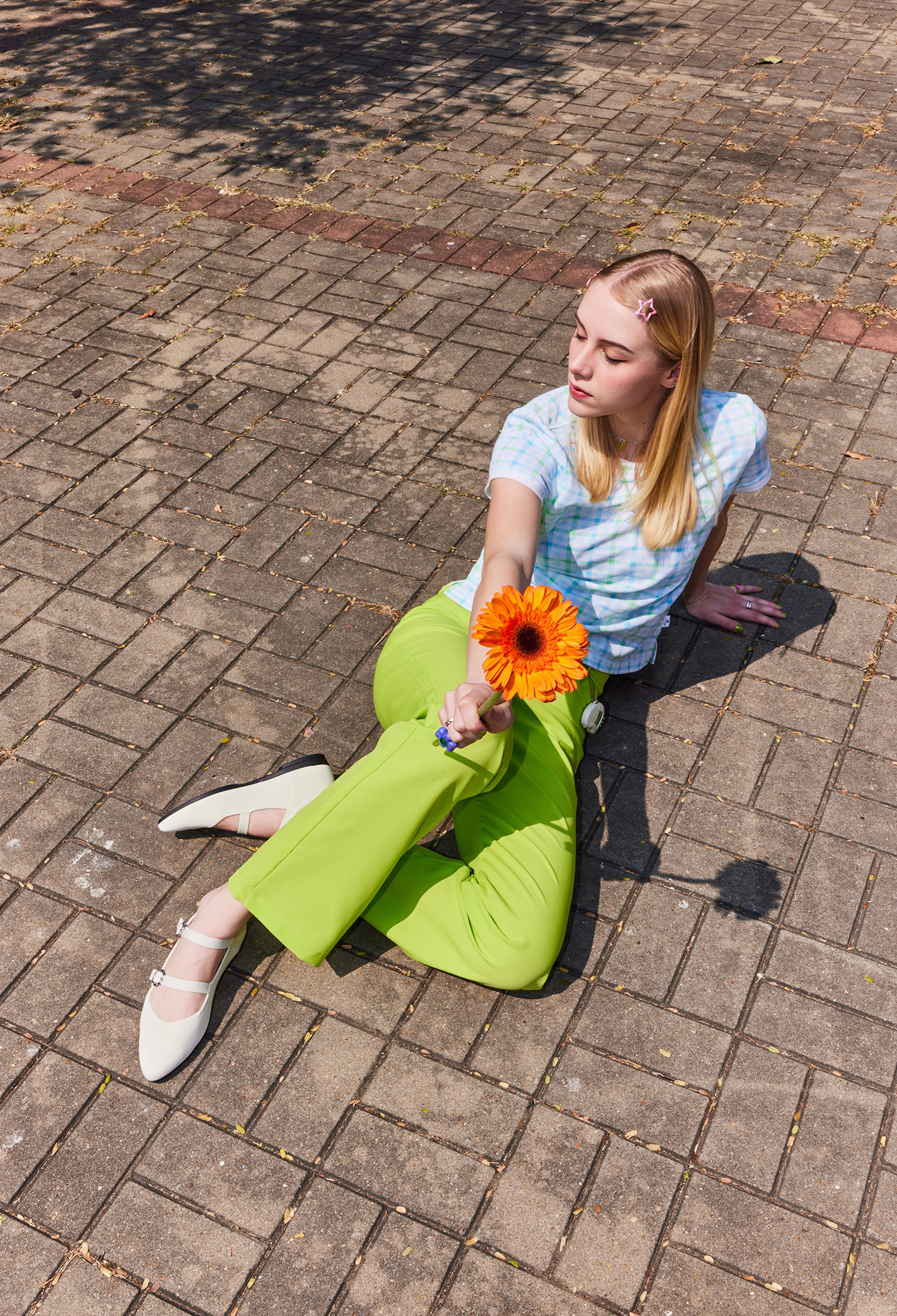 黛西平底鞋 奶油白