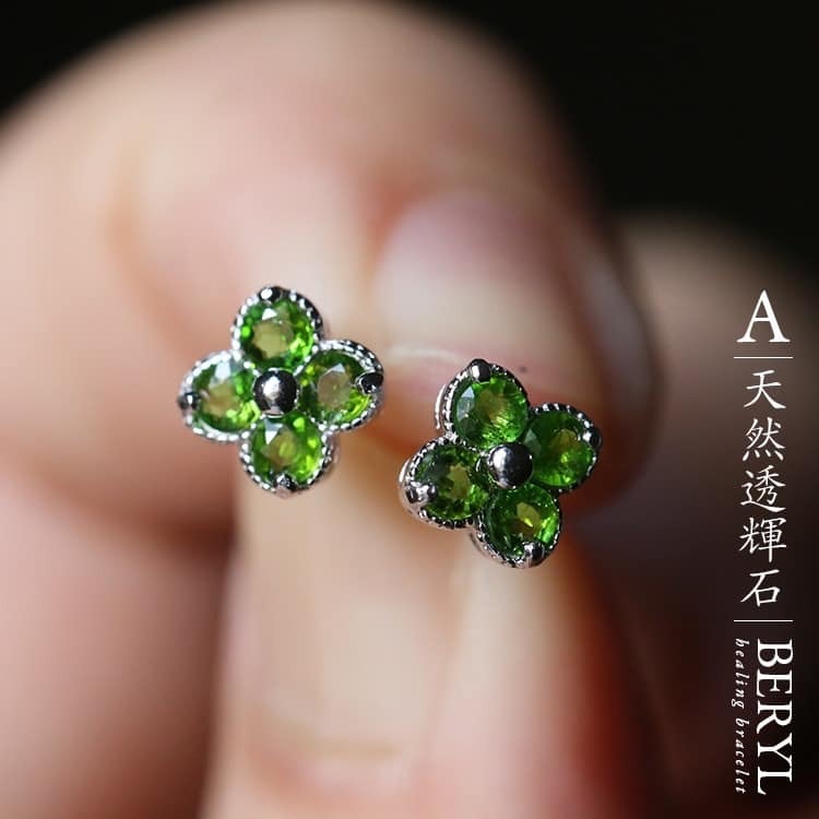 幸運草純銀耳環