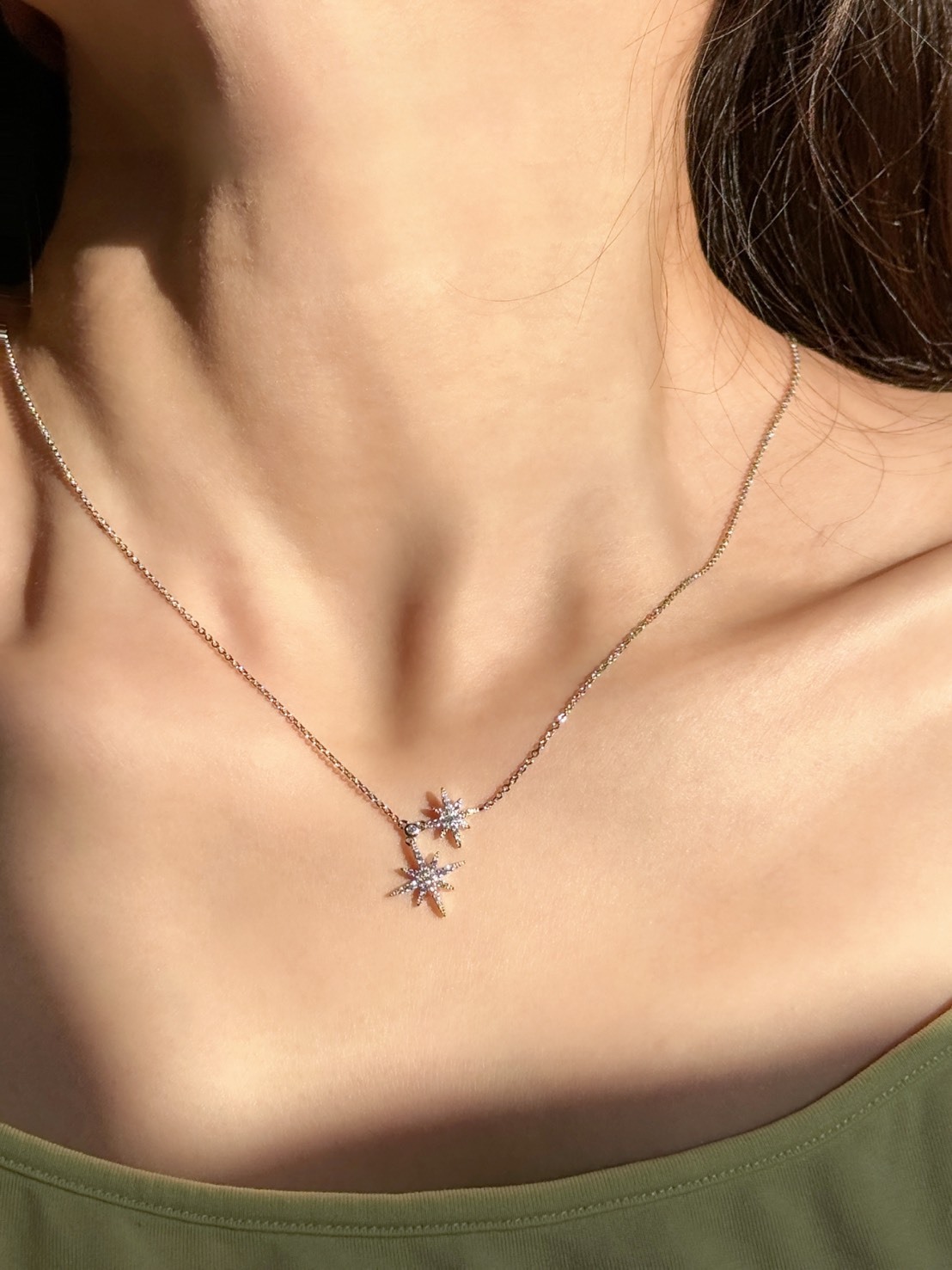 APM MONACO METEORITES系列雙六芒星 925銀 項鍊 AC6424OX