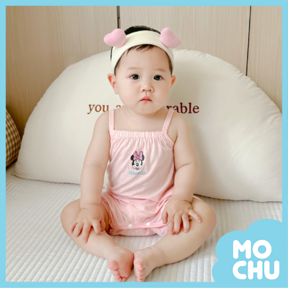 粉米妮透氣吊帶連身衣