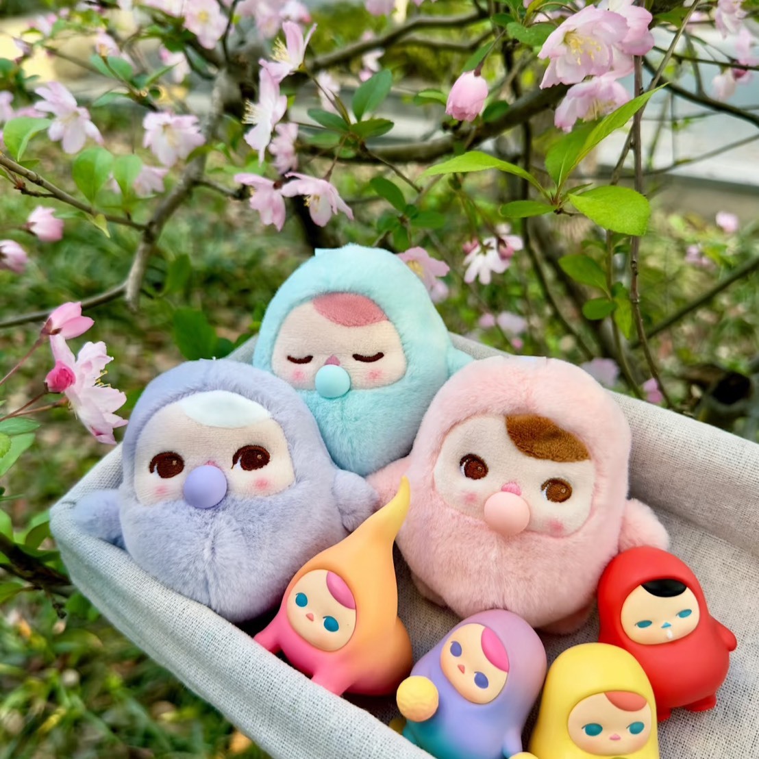 POP MART 泡泡瑪特 PUCKY 豆子冒泡系列 毛絨掛件 吹泡泡 盲盒 整端整盒6個