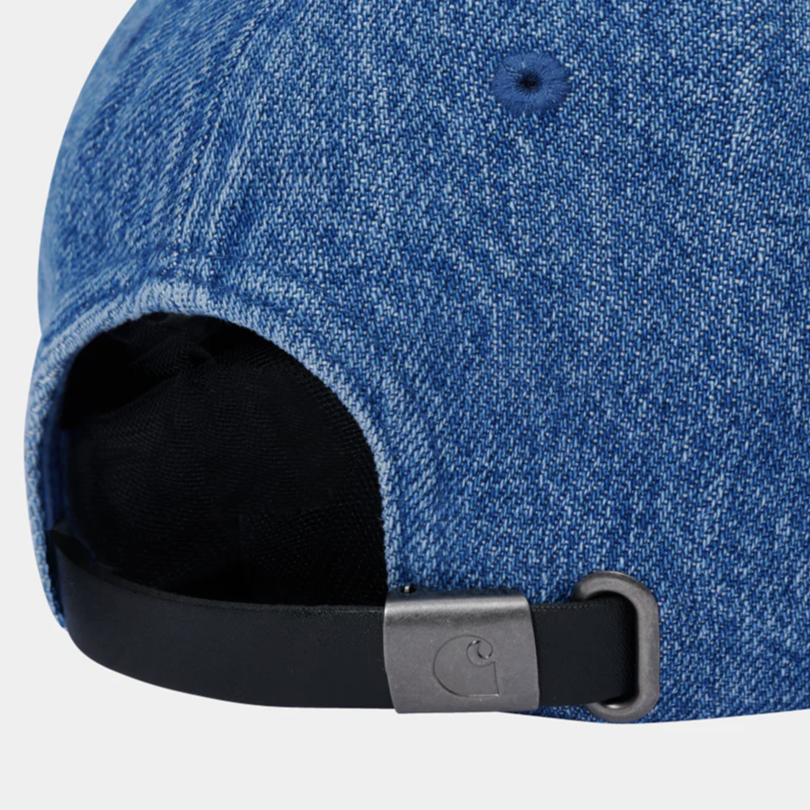 -(E13e03)-CARHARTT WIP NASH CAP 丹寧 水洗 愛心 LOGO 六分割帽 藍色-A251020