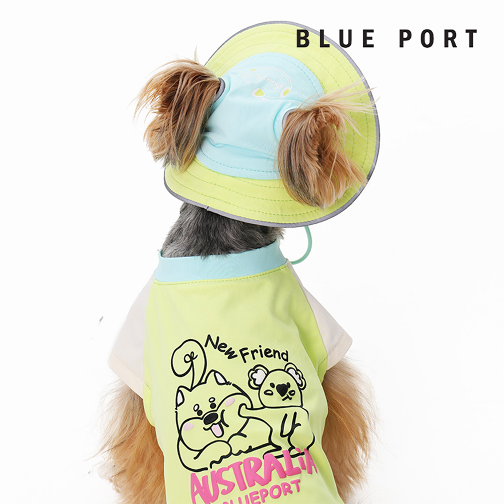 Blue Port - BP防曬遮陽帽 - 黃綠/粉藍