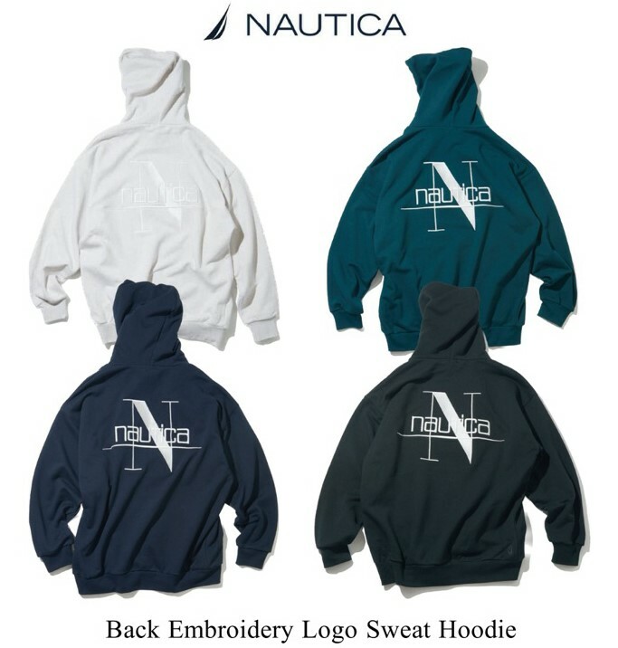 NAUTICA Back Embroidery Logo Sweat Hoodie 刺繡大logo 帽t