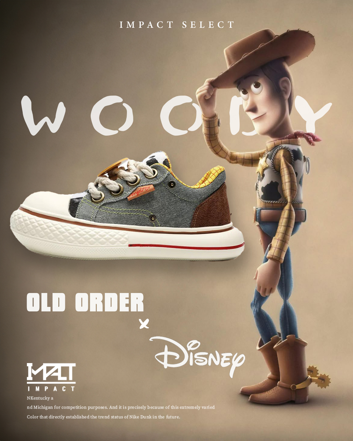 OLD ORDER x Disney 胡迪 玩具總動員 聯名款 大頭鞋 增高鞋 O2320726