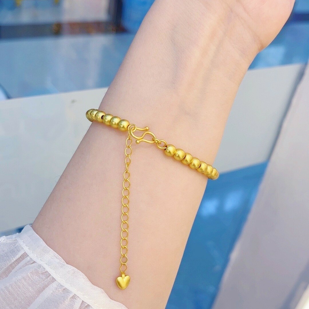 【金輝】福字轉運古法沙金手鍊