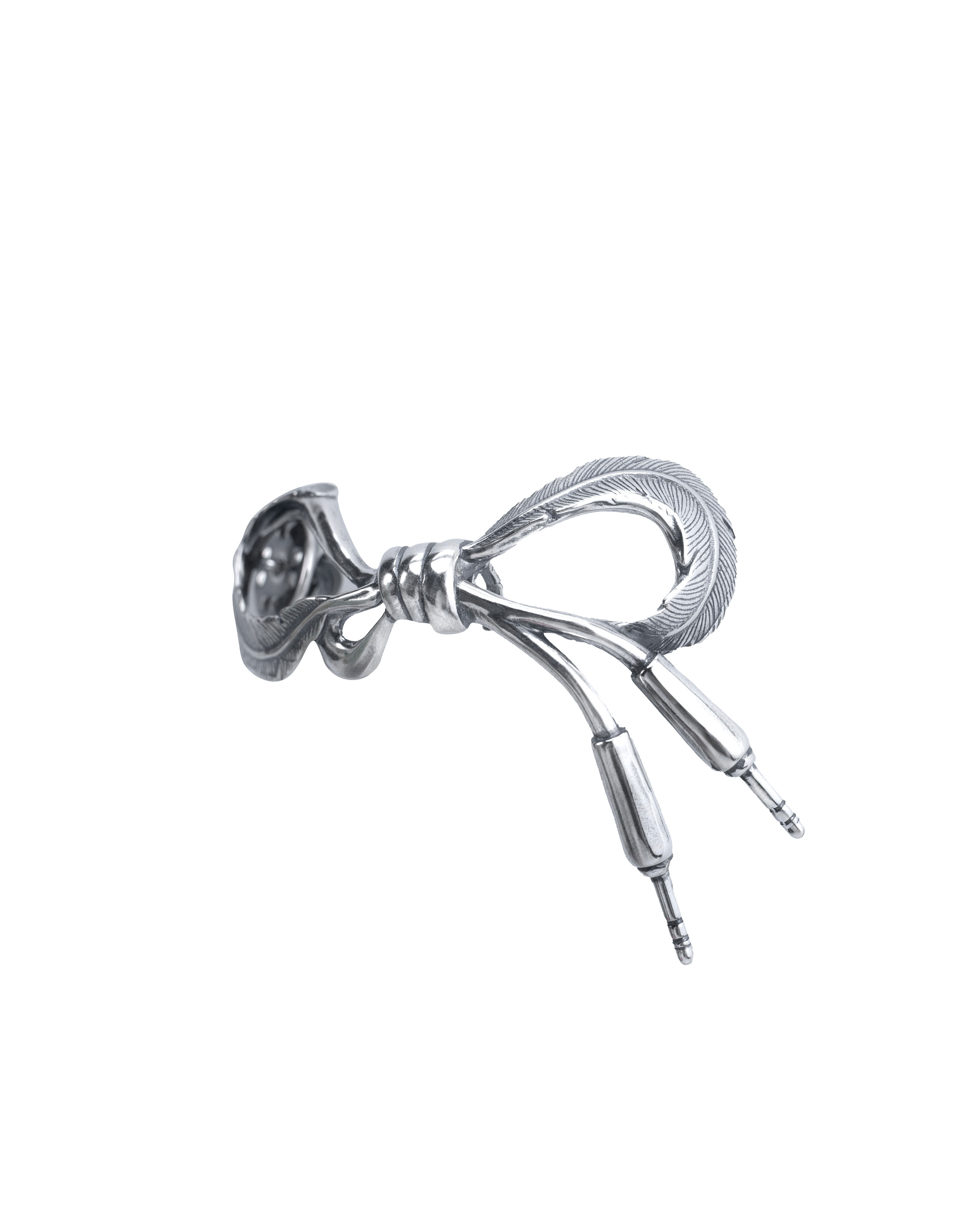 RECOVERY 完形羽線胸針 古銀色