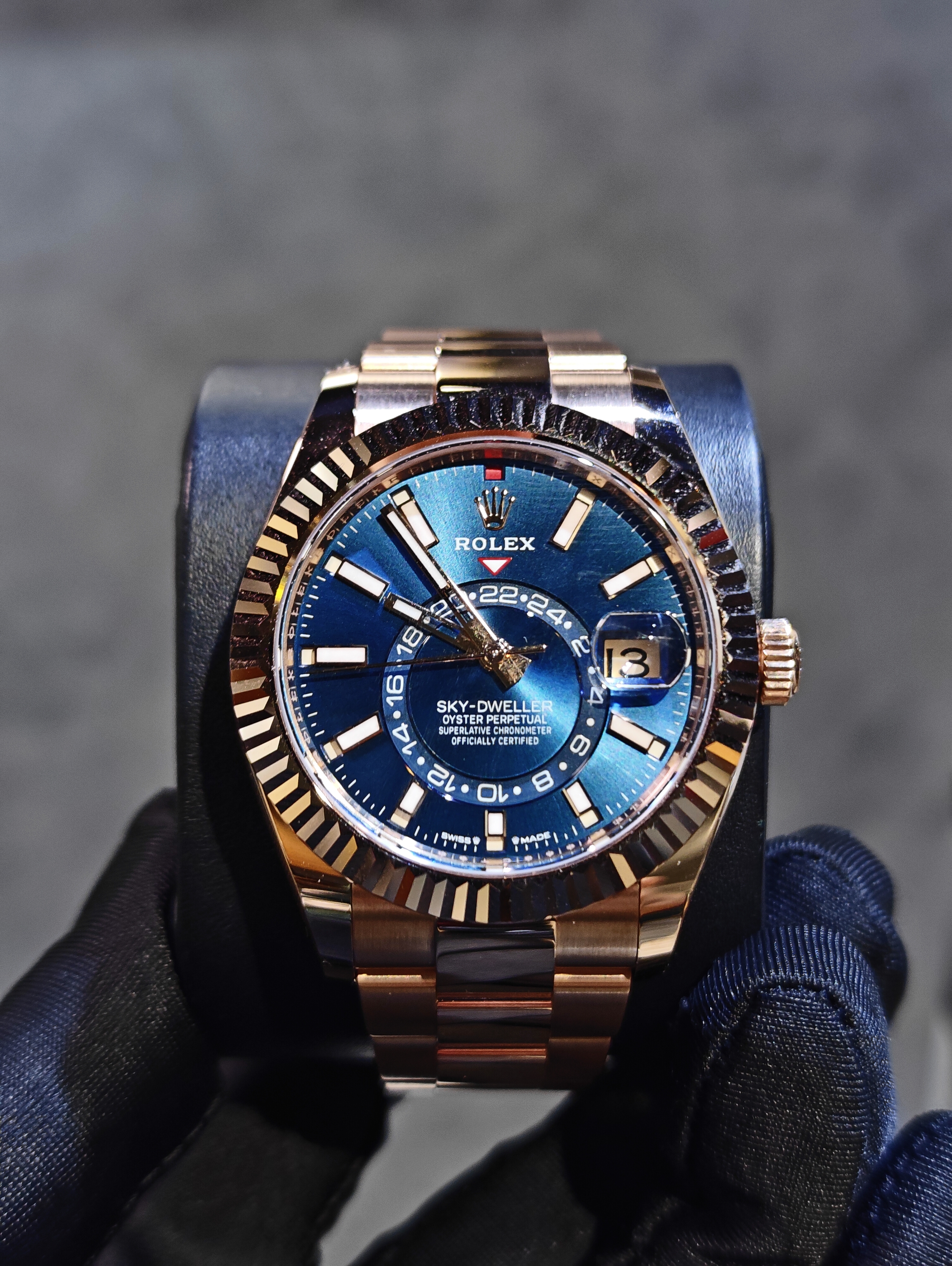 BRAND NEW ROLEX 336935 SKY-DWELLER CHAMP DIAL YELLOW GOLD OYSTERSTEEL JUBILEE 42 MM