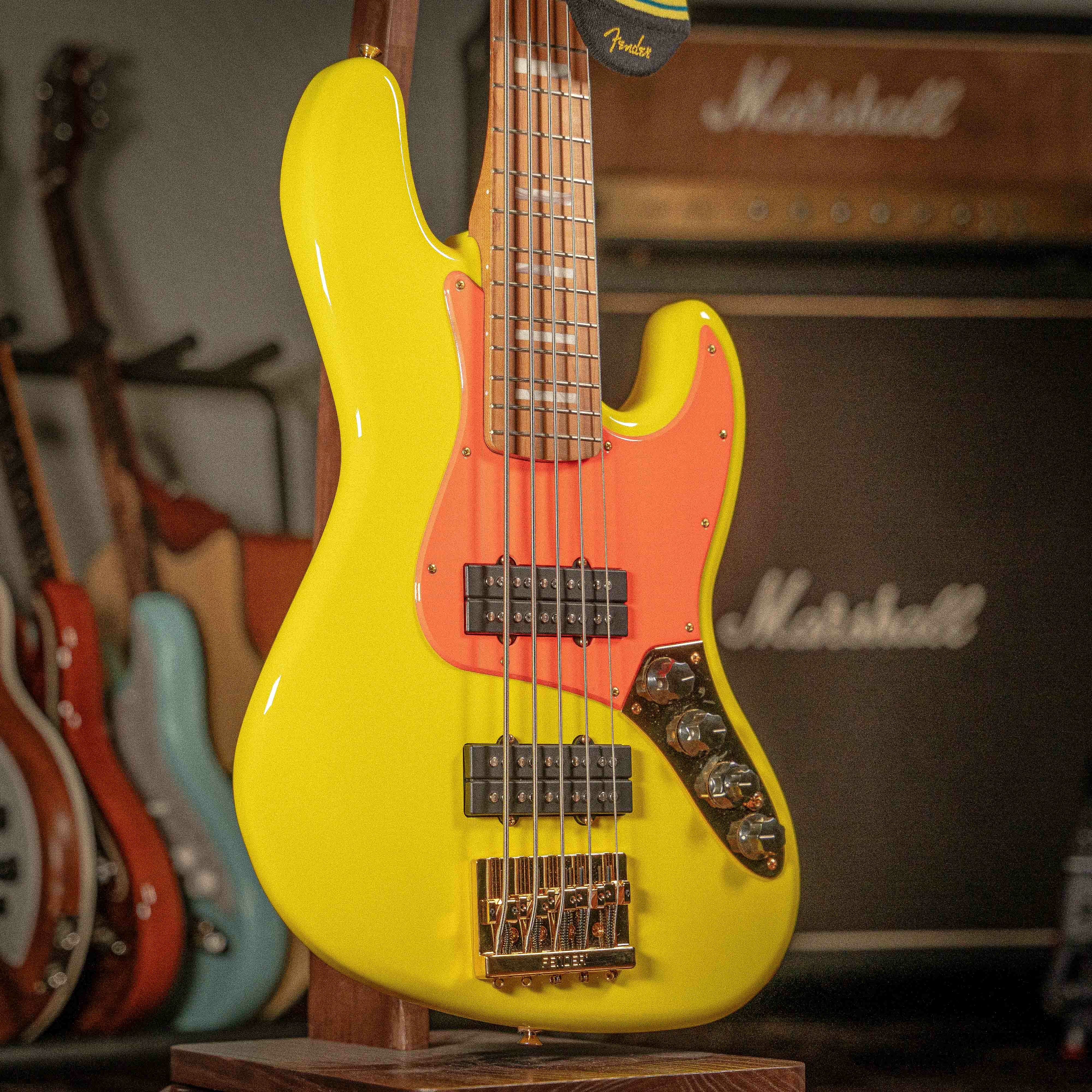 簽名款 Fender MonoNeon Jazz Bass V 五弦 主動式 電貝斯 贈同款襪子、貼紙
