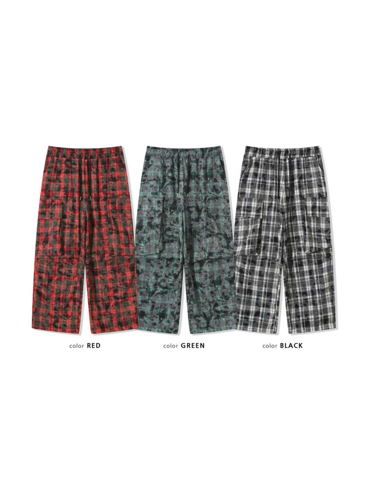 格仔工裝鬆身褲 GUNNER-004P