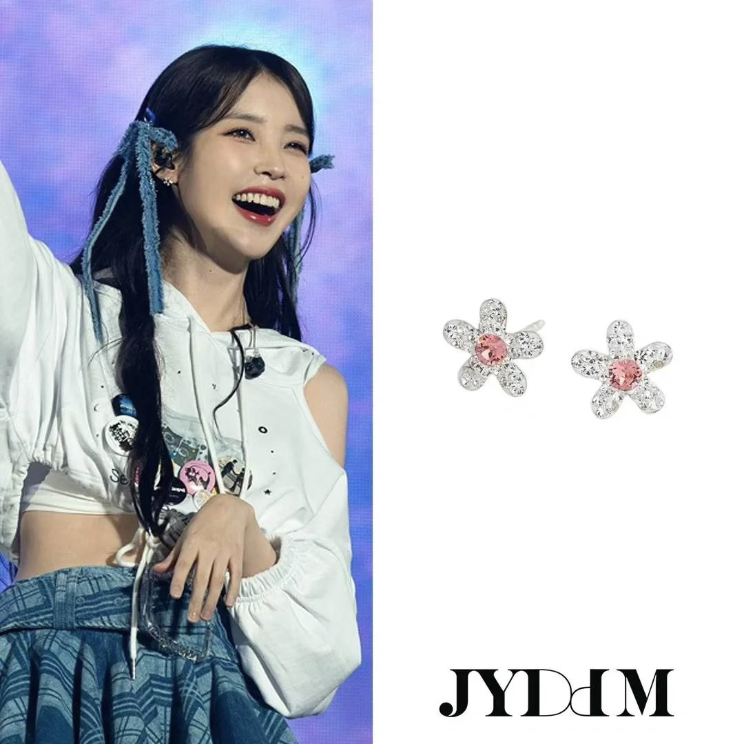韓國 JYDdM 鑽花耳環 🔥IU同款 小花耳環  925花朵立方耳環