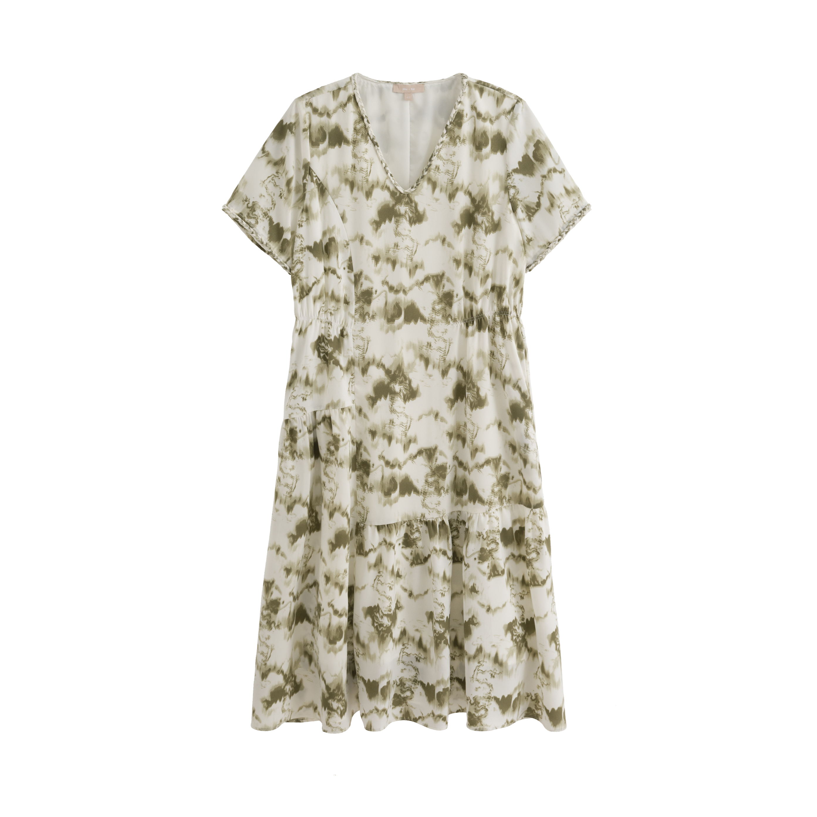 mi-tu 印花V領連身裙