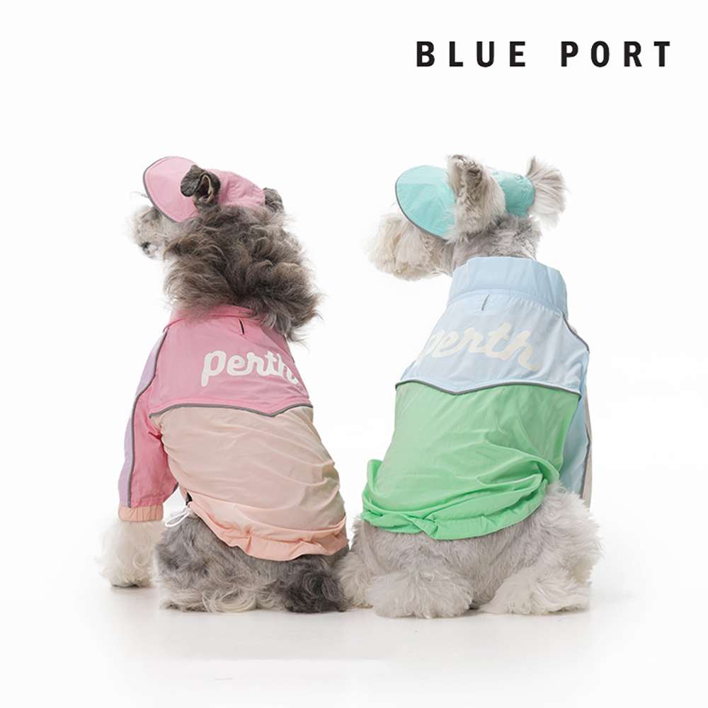 Blue Port - BP撞色防曬衣 - 粉橘/藍綠