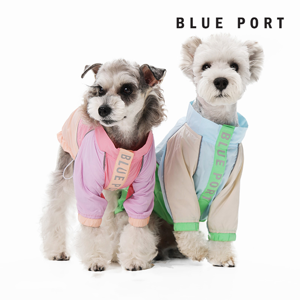 Blue Port - BP撞色防曬衣 - 粉橘/藍綠