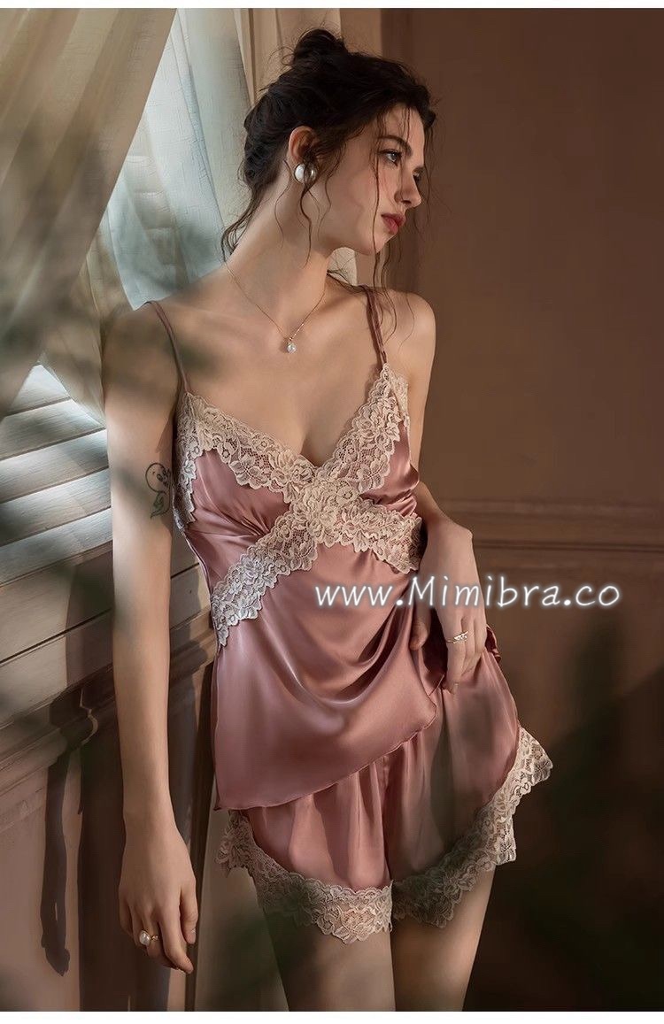 褲裝-冰絲純欲風睡衣