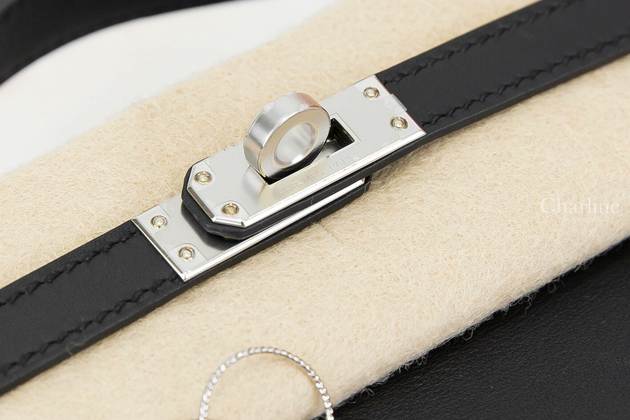 Hermès Mini Kelly Pochette 89 Noir Swift 黑色銀釦迷你凱莉包