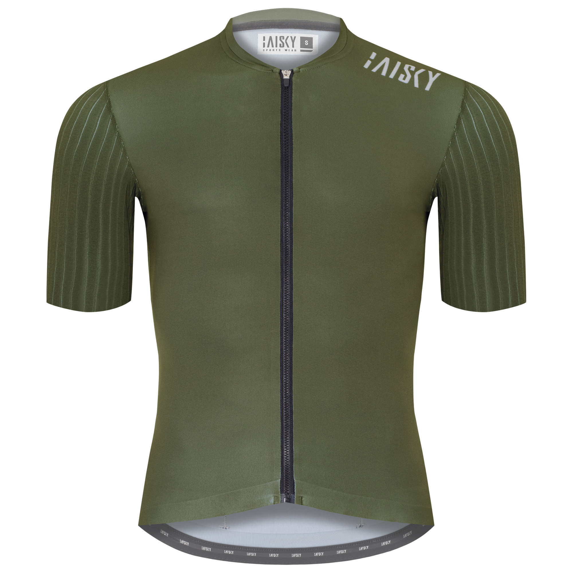 男款空力短車衣 潔淨V 軍綠