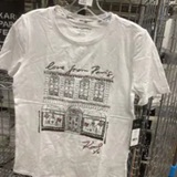 [S] KARL LAGERFELD WHITE PARIS WOMENS SHORT SLEEVE CORNER CITY SCENE TEE T-SHIRT, L4WHD084-WHT (SKL1302)