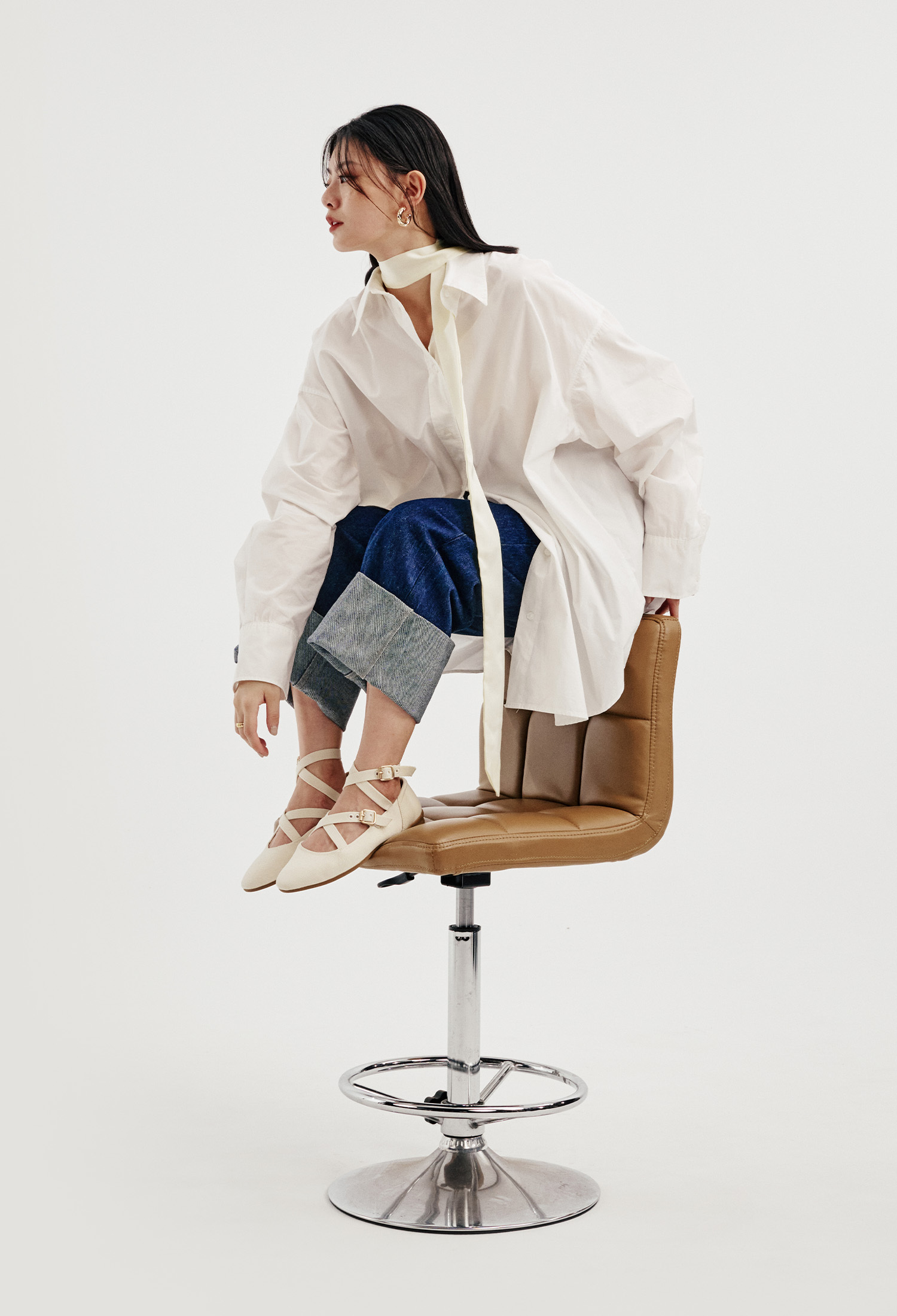 新品Lolita Flats Cream Cream White Lolita Flats Cream White| inooknit