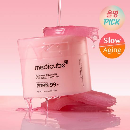 Medicube PDRN Pink Collagen Toning Gel Toner Pad [70PCS]