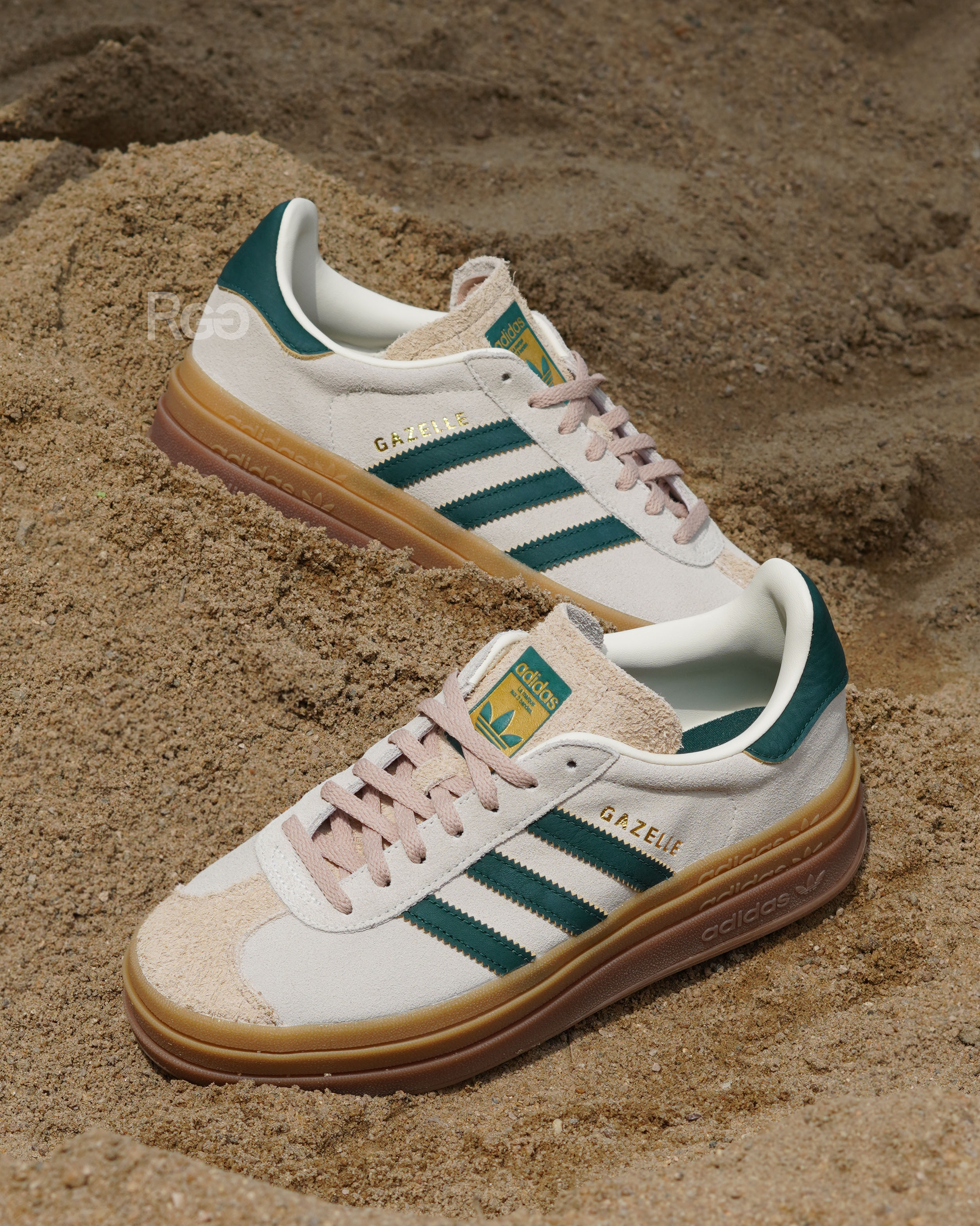 Adidas GAZELLE BOLD 榛果焦糖底 綠色 (ID7056)