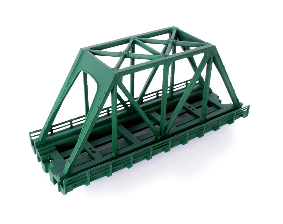 Rokuhan R089 Z規 單桁鐵橋短110mm（綠）