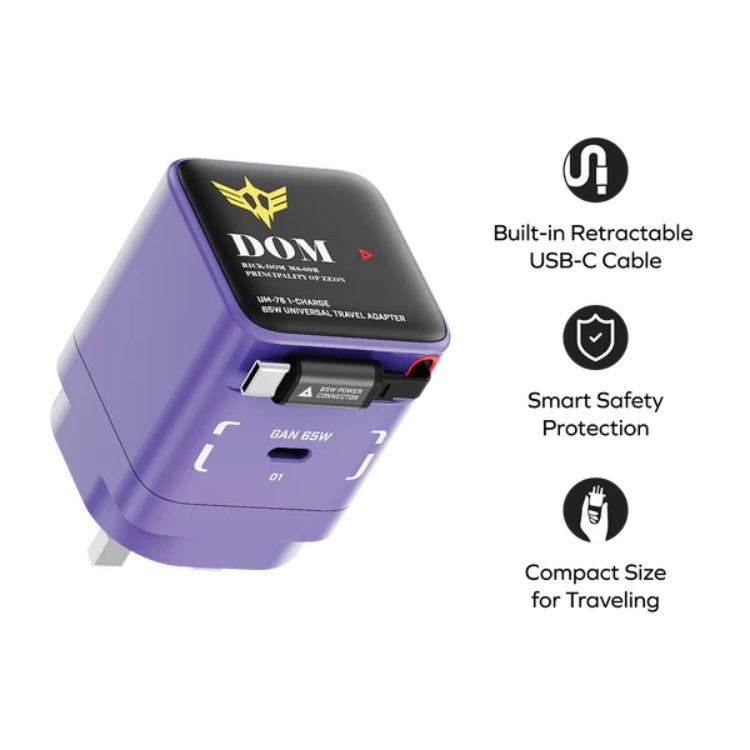 Momax 1-Charge+ 65W GaN 單輸出及伸縮 USB-C 線充電器