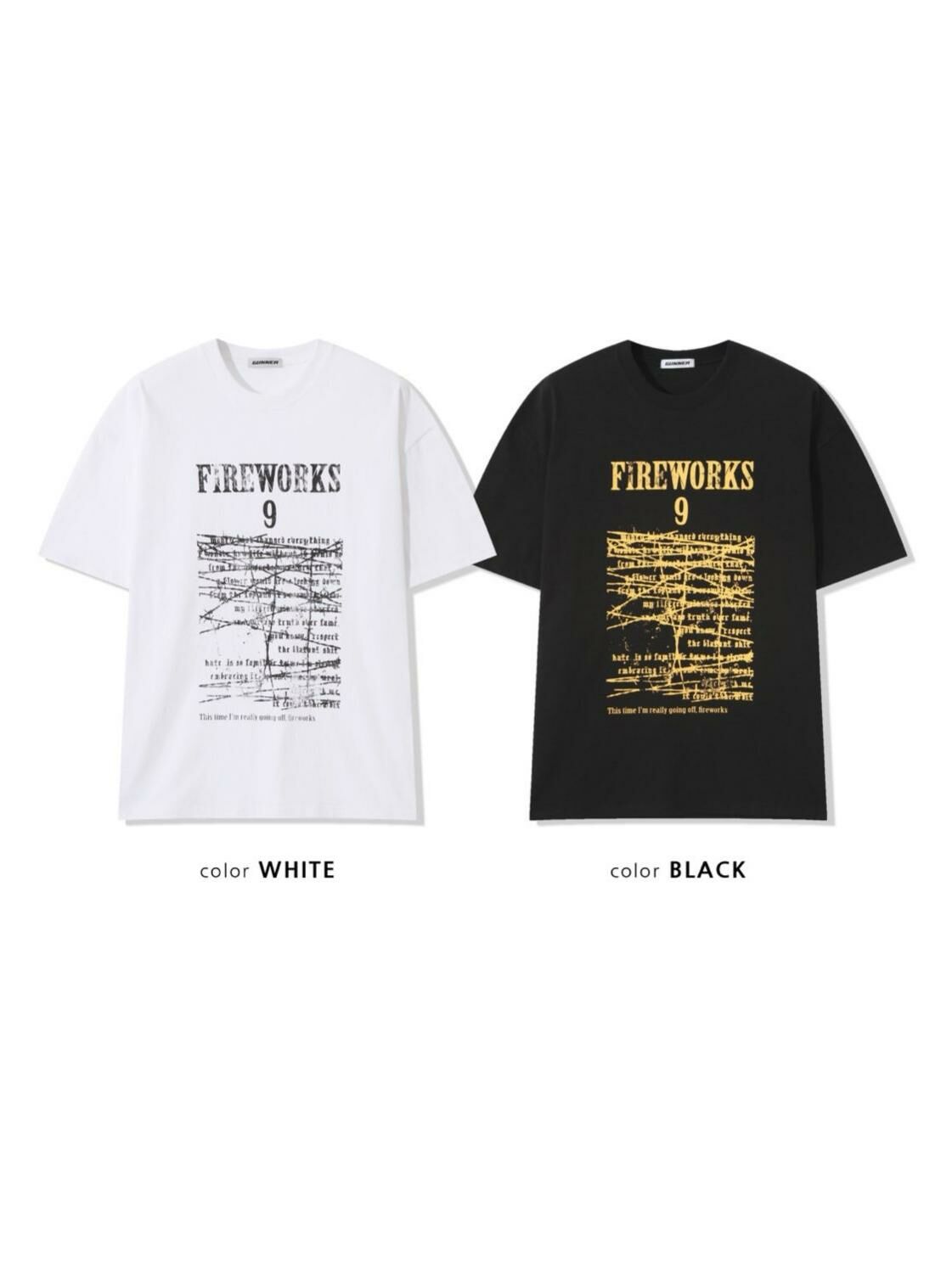 英文字圖案短袖Tee GUNNER-007T