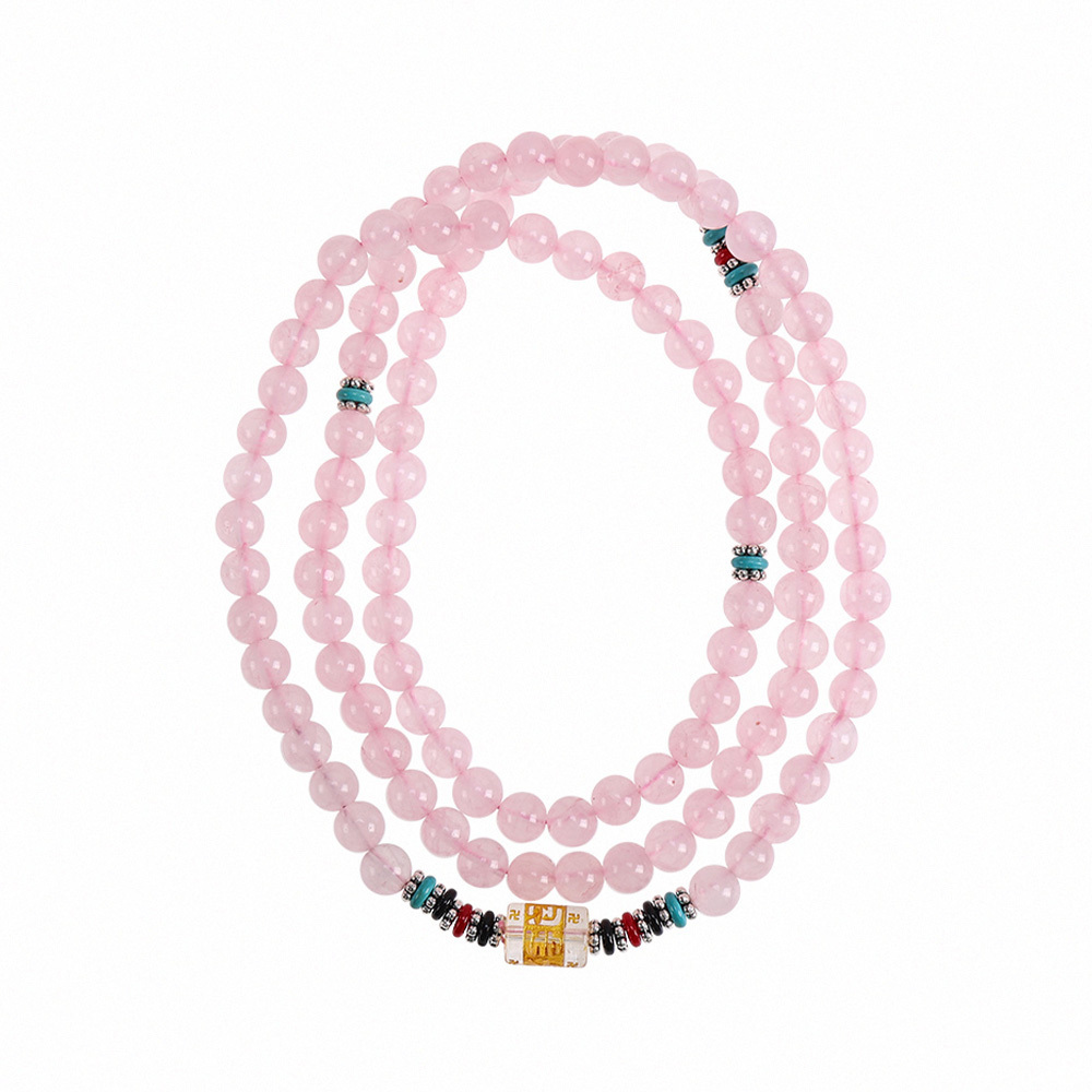 【風水好好玩】遇貴良緣粉晶108顆念珠 (招桃花/旺人緣/好姻緣)