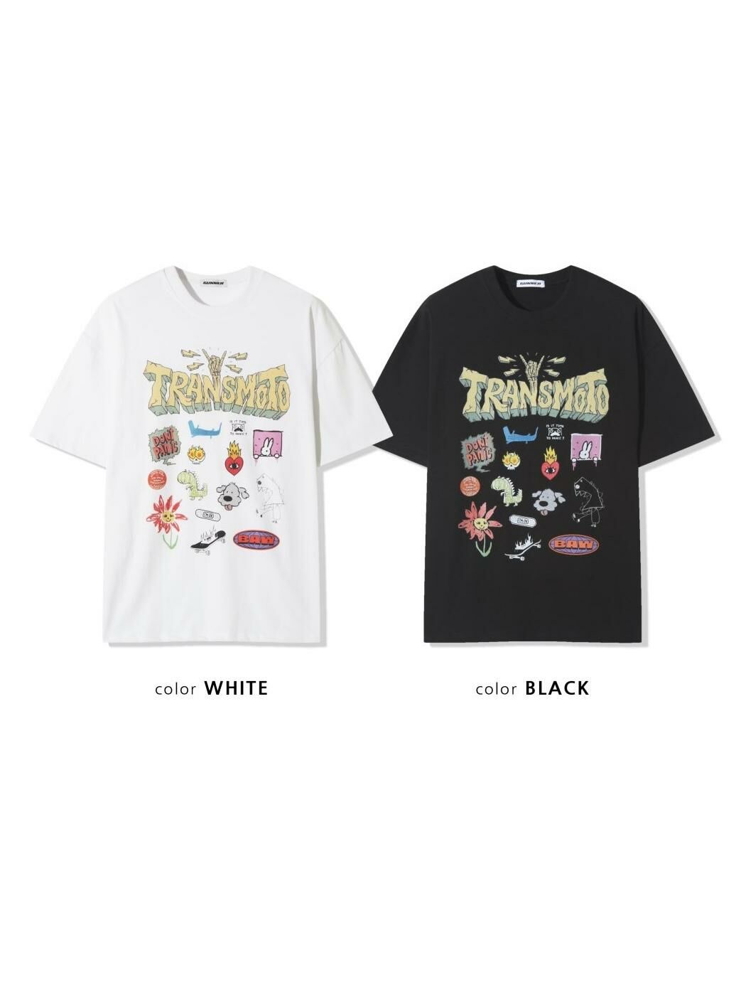 英文字圖案短袖Tee GUNNER-009T